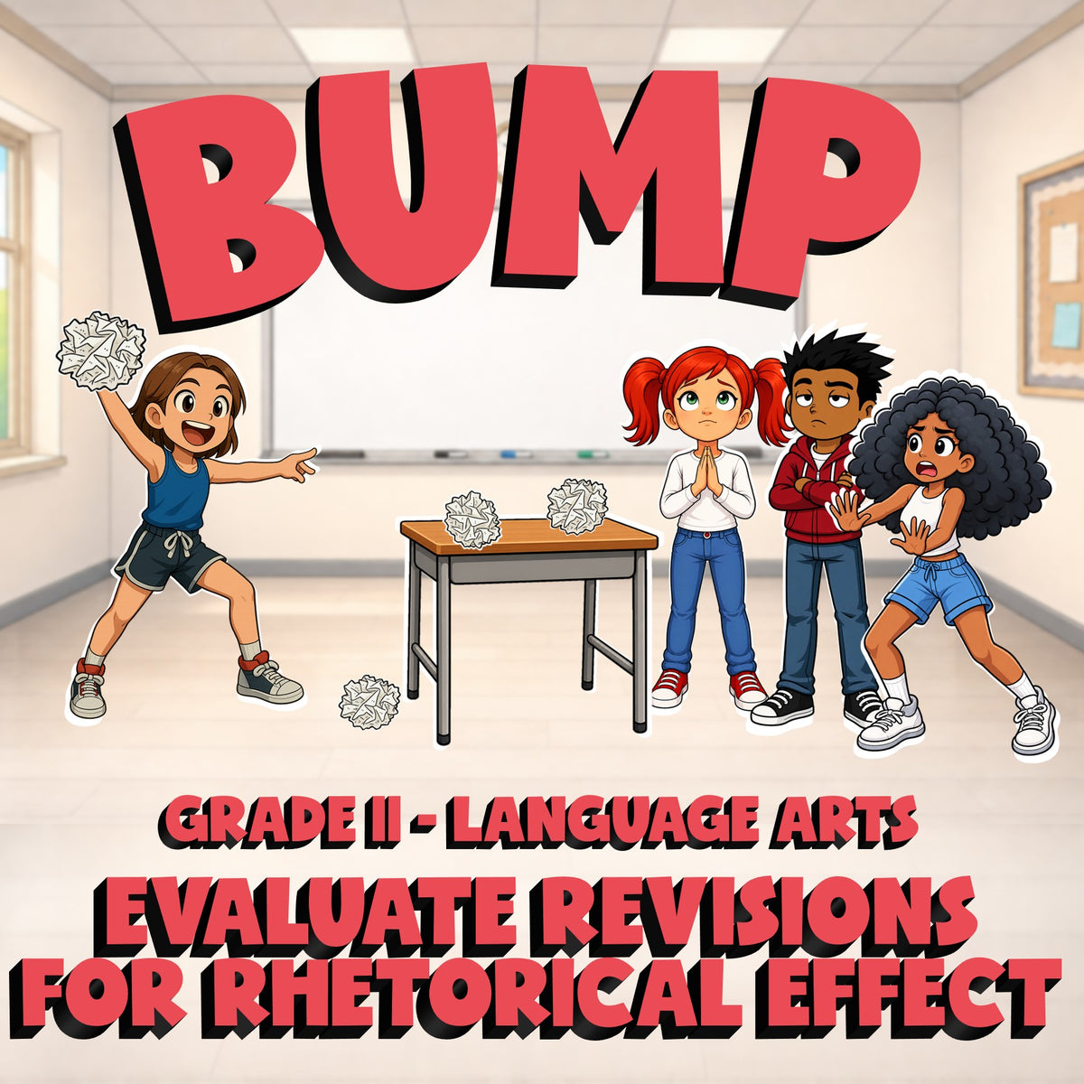 Evaluate Revisions for Rhetorical Effect BUMP ELA Game - No Prep Grade 11 Review
