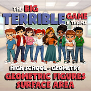 Geometric Figures Surface Area BIG TERRIBLE GAME - No Prep Geometry Math Review
