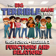 Functions and Relations BIG TERRIBLE GAME - No Prep Algebra 2 Math Review