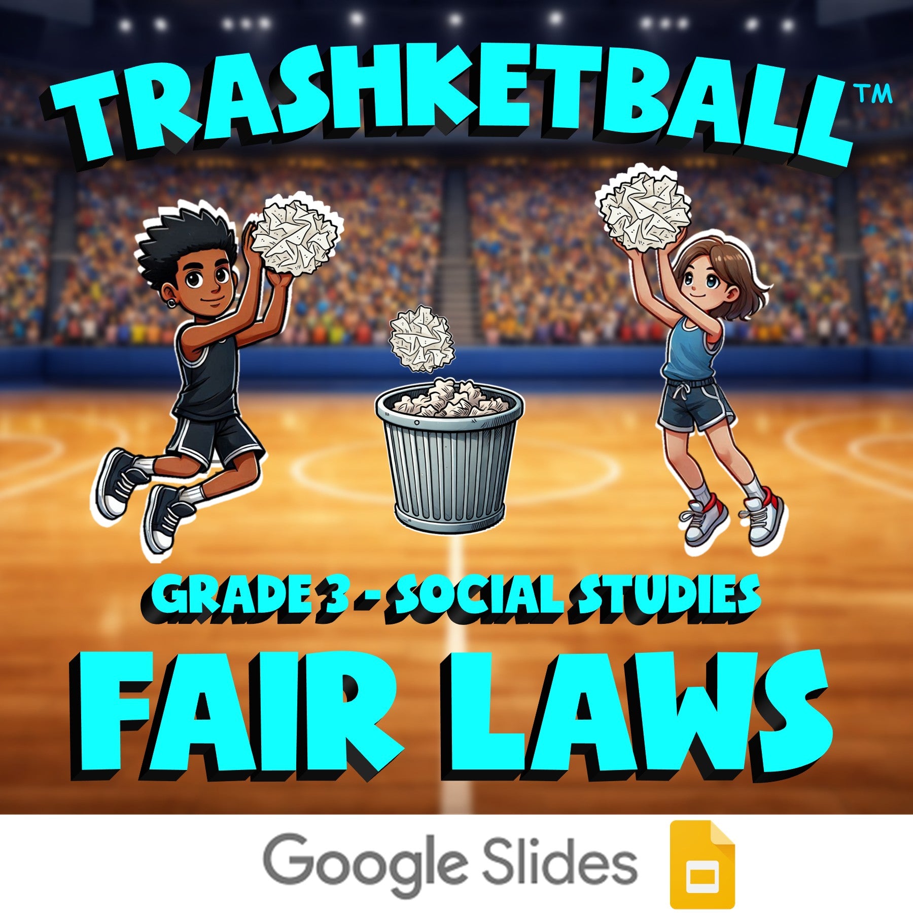 Fair Laws TRASHKETBALL Socials Game - No Prep Grade 3 Review Activity