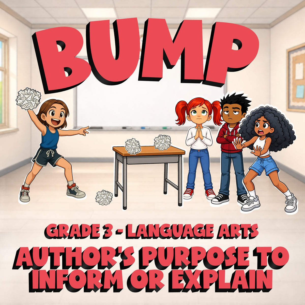 Author’s Purpose to Inform or Explain BUMP ELA Game - No Prep Grade 3 Review