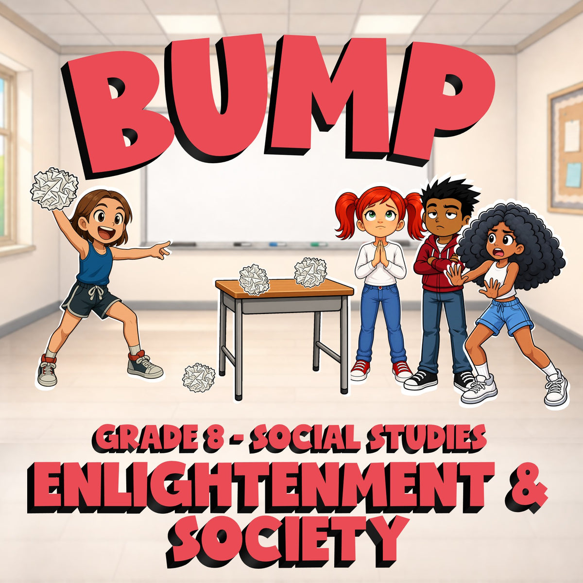 Enlightenment & Society BUMP Socials Game - No Prep Grade 8 Review Activity