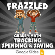 Tracking Spending & Saving FRAZZLED Math Game - No Prep Grade 4 Review Activity