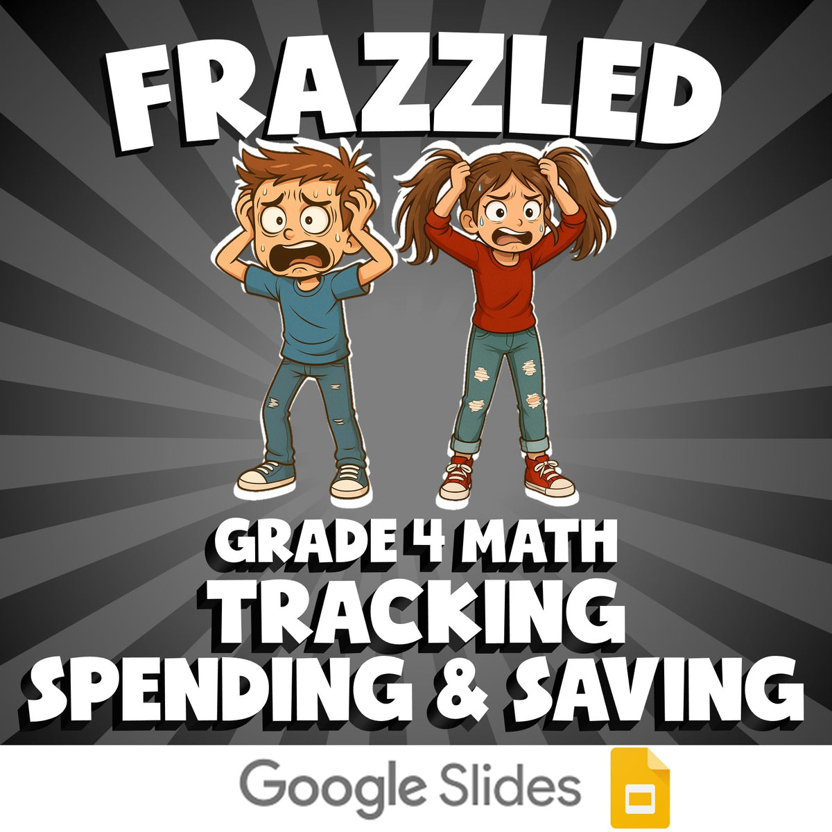 Tracking Spending & Saving FRAZZLED Math Game - No Prep Grade 4 Review Activity