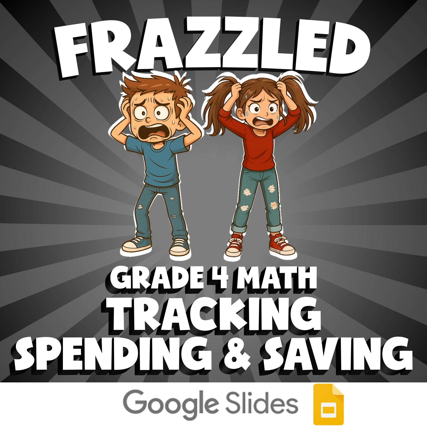 Tracking Spending & Saving FRAZZLED Math Game - No Prep Grade 4 Review Activity