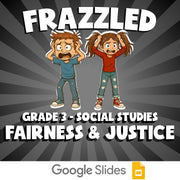 Fairness & Justice FRAZZLED Socials Game - No Prep Grade 3 Review Activity