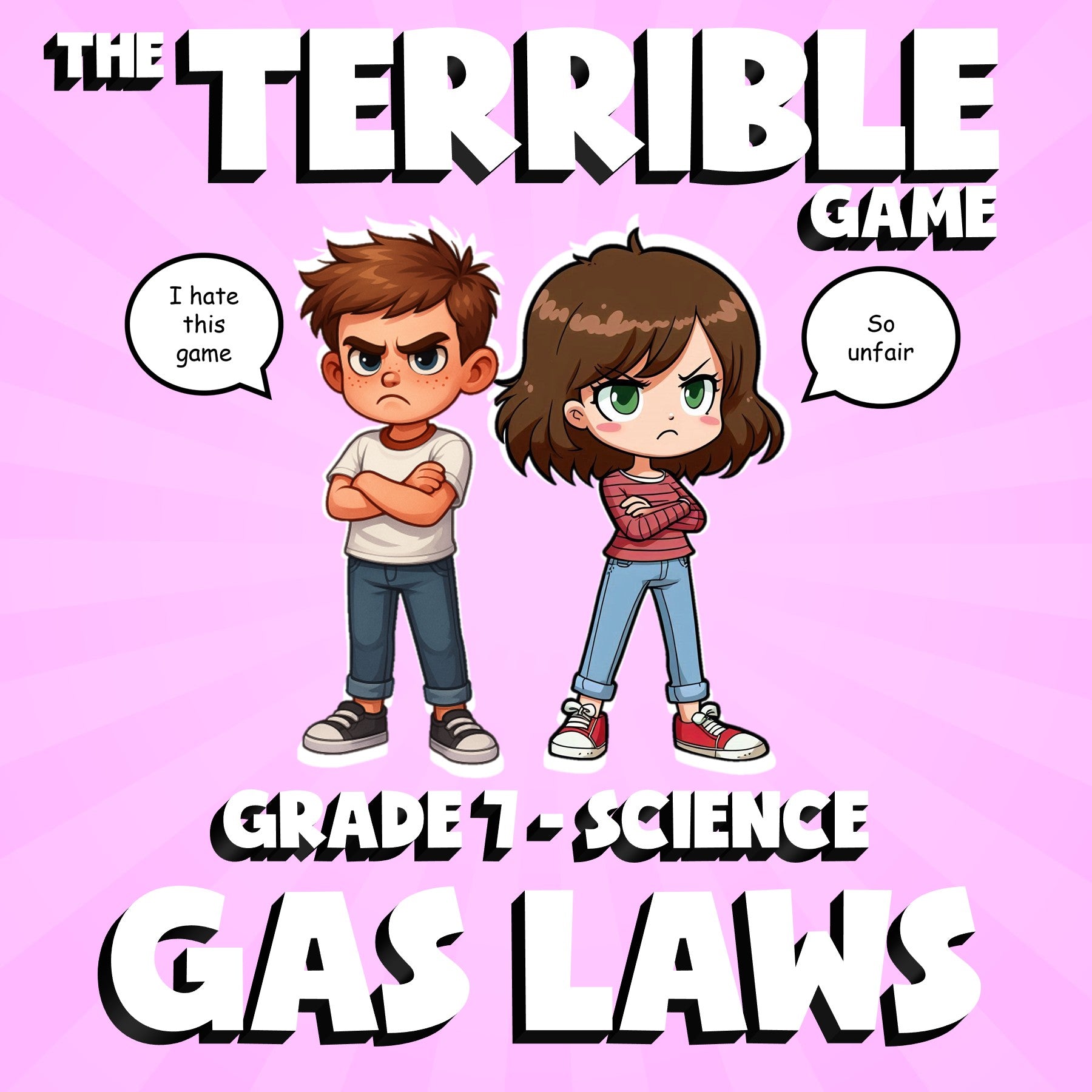 Gas Laws THE TERRIBLE GAME - No Prep Grade 7 Science Review Activity