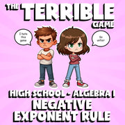 Negative Exponent Rule THE TERRIBLE GAME - No Prep Algebra 1 Math Review
