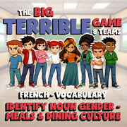 Identify Noun Gender - Meals & Dining Culture BIG TERRIBLE GAME - French