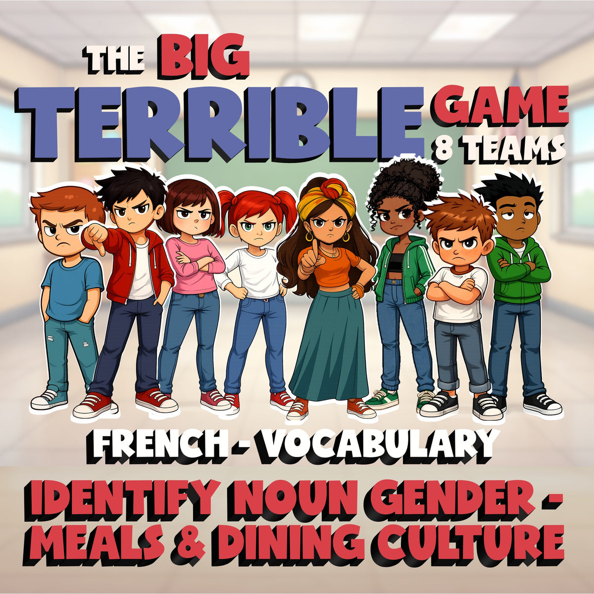 Identify Noun Gender - Meals & Dining Culture BIG TERRIBLE GAME - French