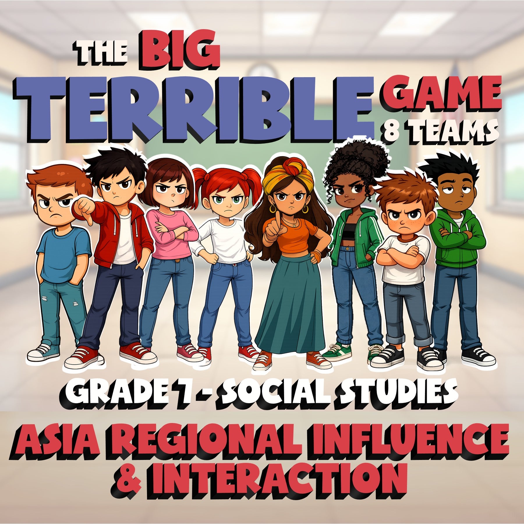 Asia Regional Influence & Interaction BIG TERRIBLE GAME - Grade 7 Socials Review