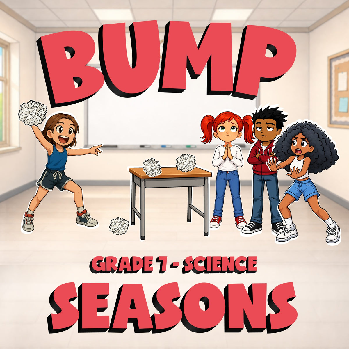 Seasons BUMP Science Game - No Prep Grade 7 Review Activity