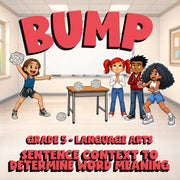 Sentence Context to Determine Word Meaning BUMP ELA Game - No Prep Grade 5