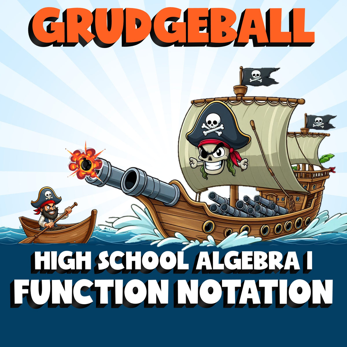 Function Notation GRUDGEBALL Math Game - No Prep Algebra 1 Review Activity