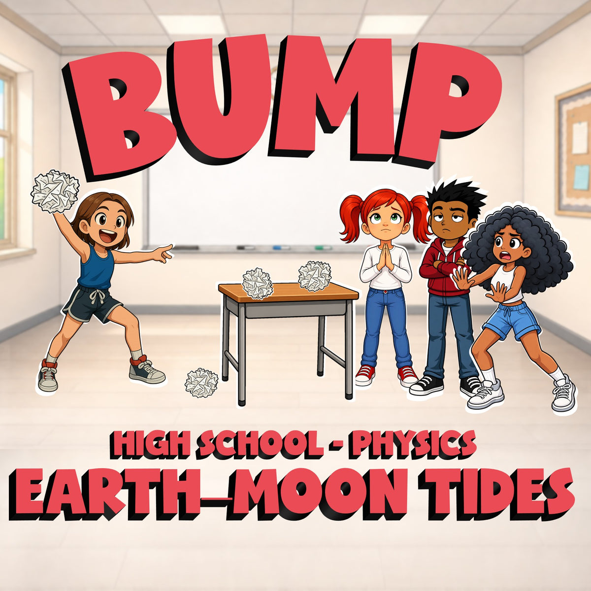 Earth–Moon Tides BUMP Science Game - No Prep Physics Review Activity
