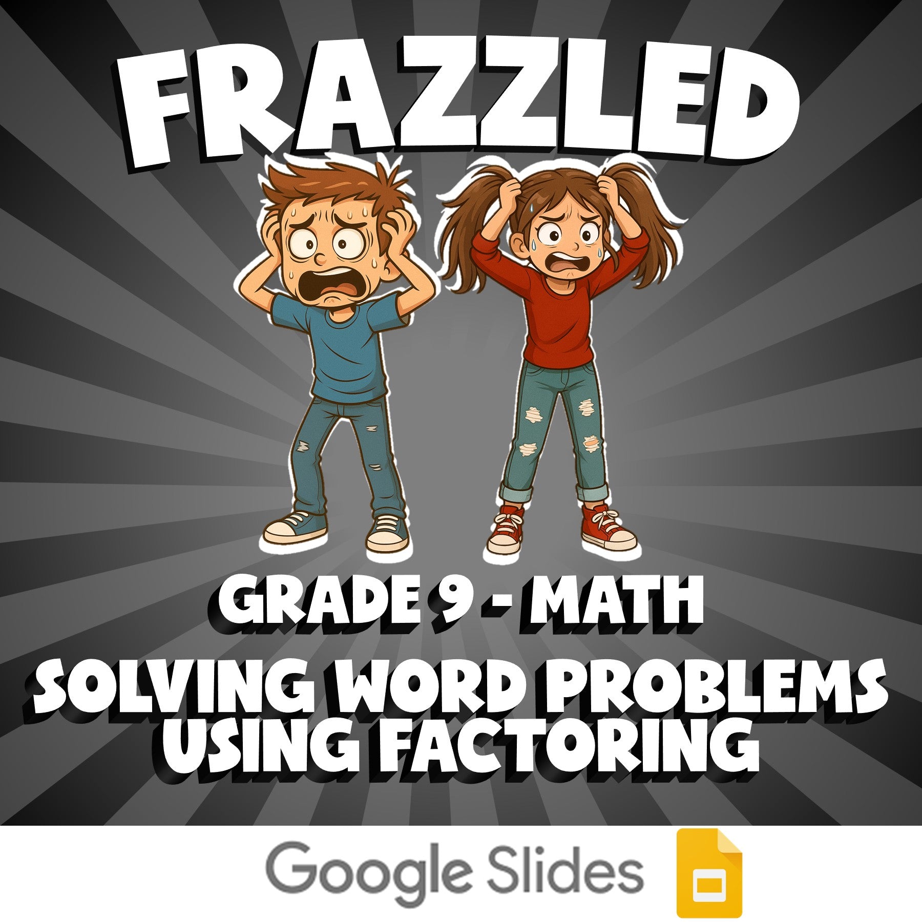 Solving Word Problems Using Factoring FRAZZLED Math Game - No Prep Grade 9