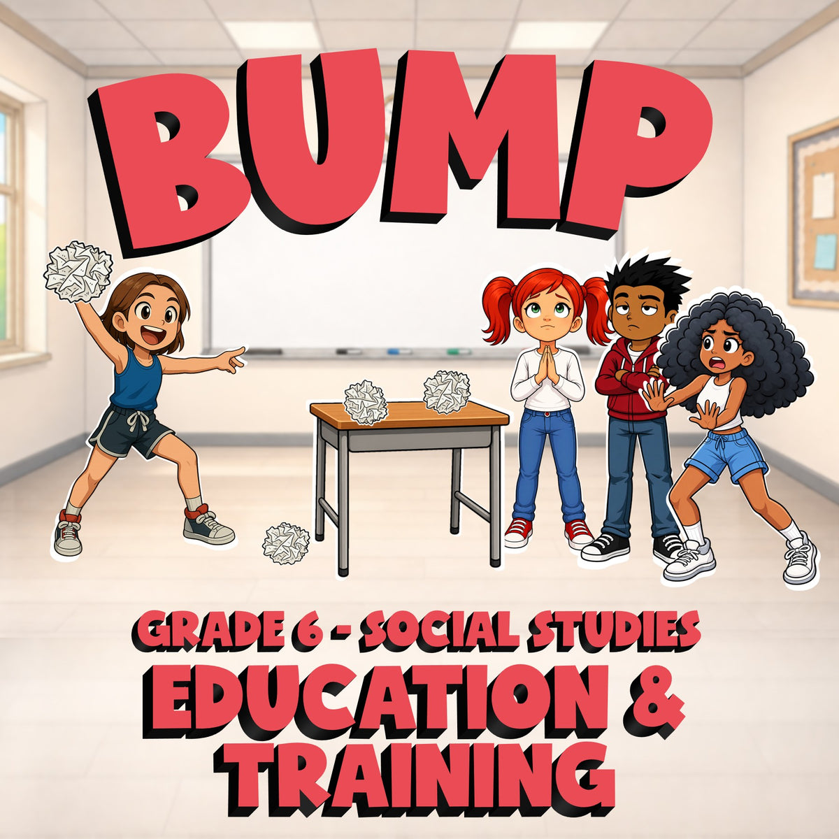 Education & Training BUMP Socials Game - No Prep Grade 6 Review Activity