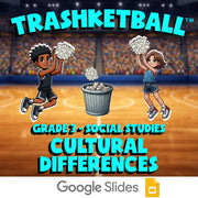 Cultural Differences TRASHKETBALL Socials Game - No Prep Grade 3 Review Activity
