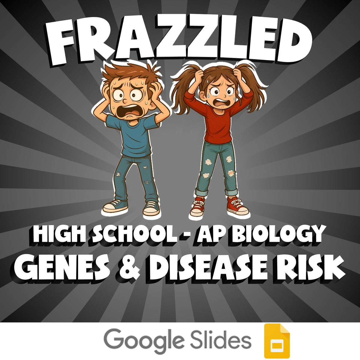 Genes & Disease Risk FRAZZLED Science Game - No Prep AP Biology Review Activity