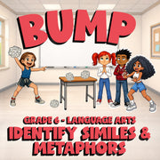 Identify Similes & Metaphors BUMP ELA Game - No Prep Grade 6 Review Activity