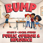 Public Opinion & Influence BUMP Socials Game - No Prep Grade 5 Review Activity