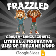 Literal & Figurative Uses of the Same Word FRAZZLED ELA Game - No Prep Grade 9
