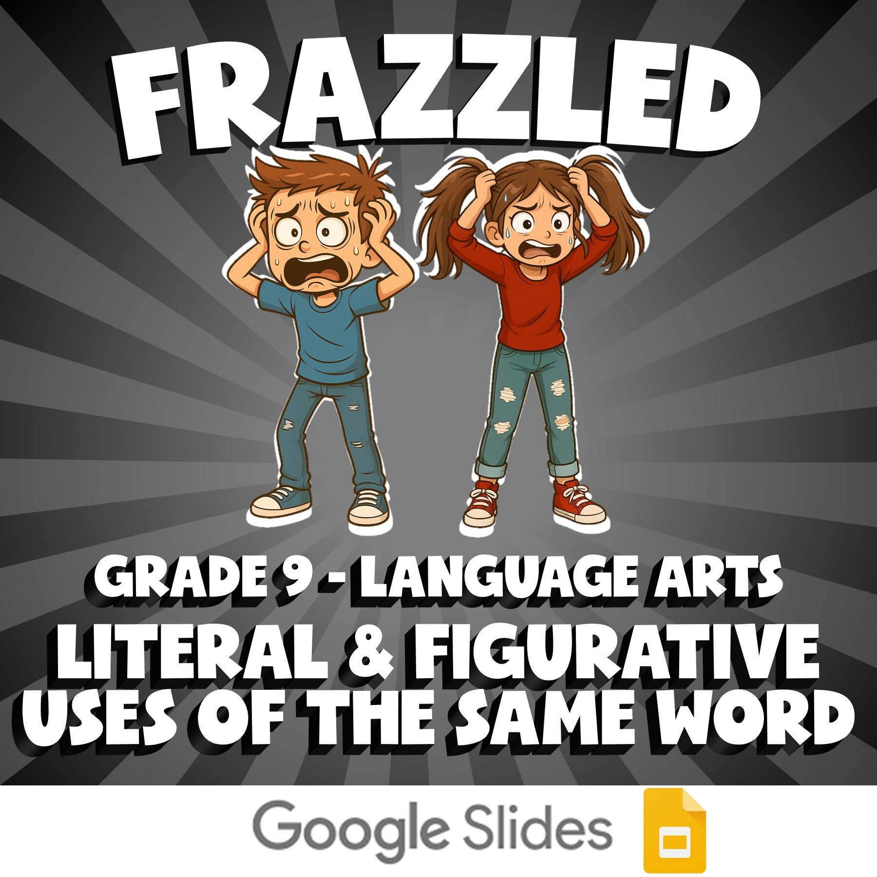 Literal & Figurative Uses of the Same Word FRAZZLED ELA Game - No Prep Grade 9