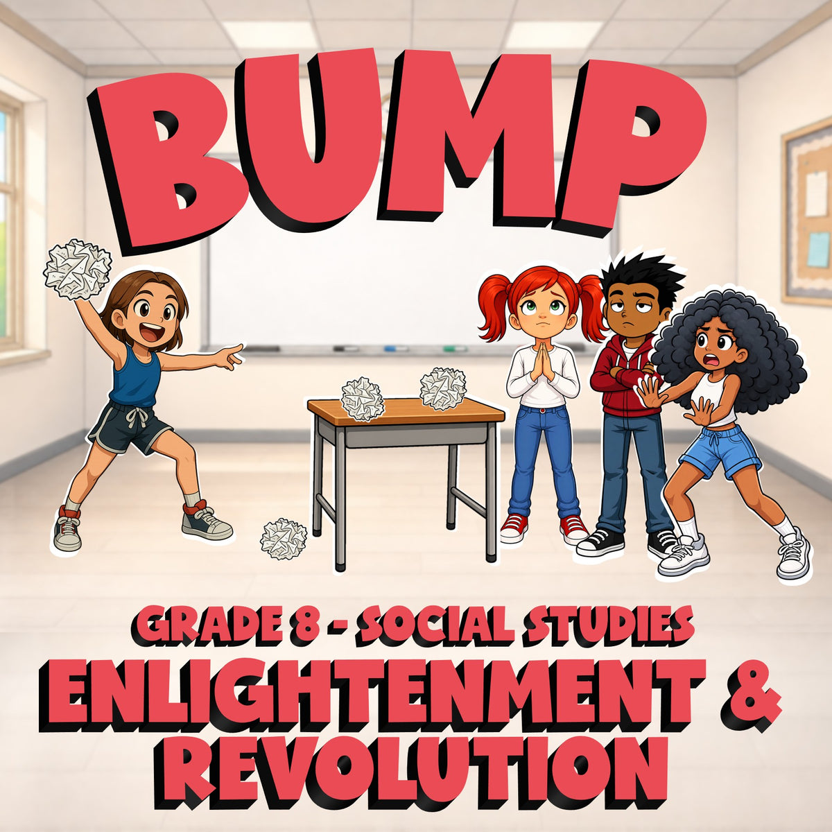 Enlightenment & Revolution BUMP Socials Game - No Prep Grade 8 Review Activity