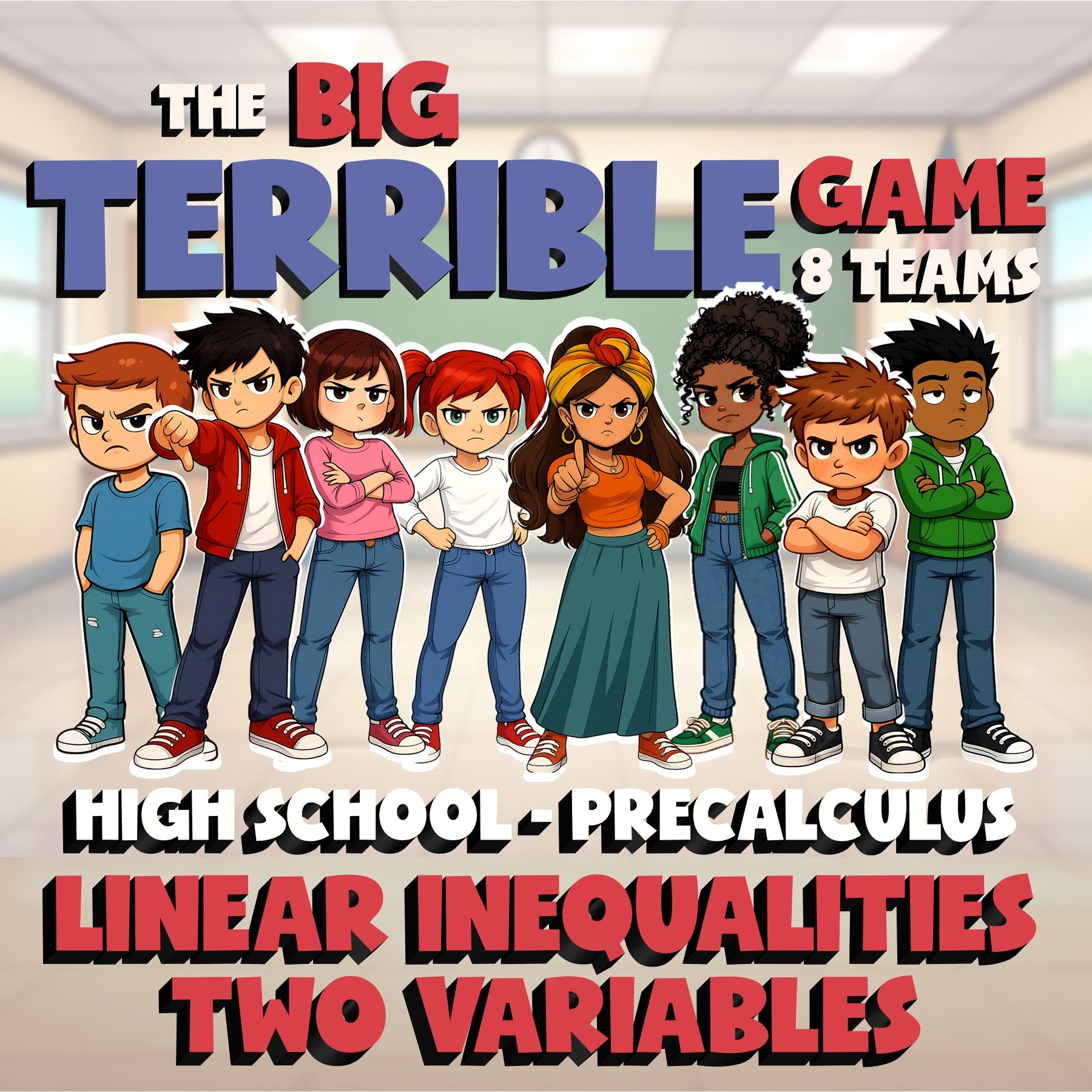 Linear Inequalities Two Variables BIG TERRIBLE GAME - PreCalculus Math Review