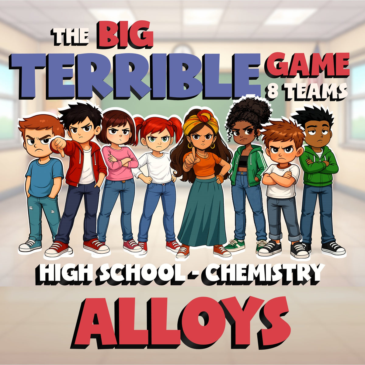 Alloys BIG TERRIBLE GAME - No Prep Chemistry Science Review Activity