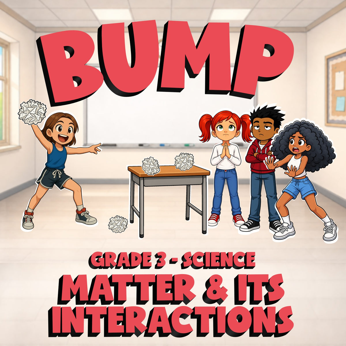 Matter & Its Interactions BUMP Science Game - No Prep Grade 3 Review Activity