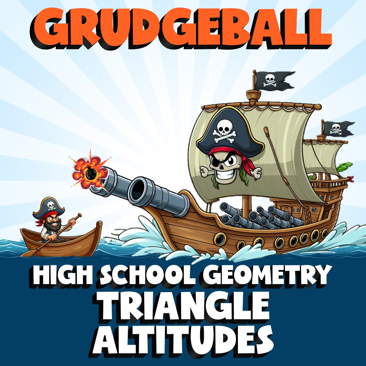 Triangle Altitudes GRUDGEBALL Math Game - No Prep Geometry Review Activity