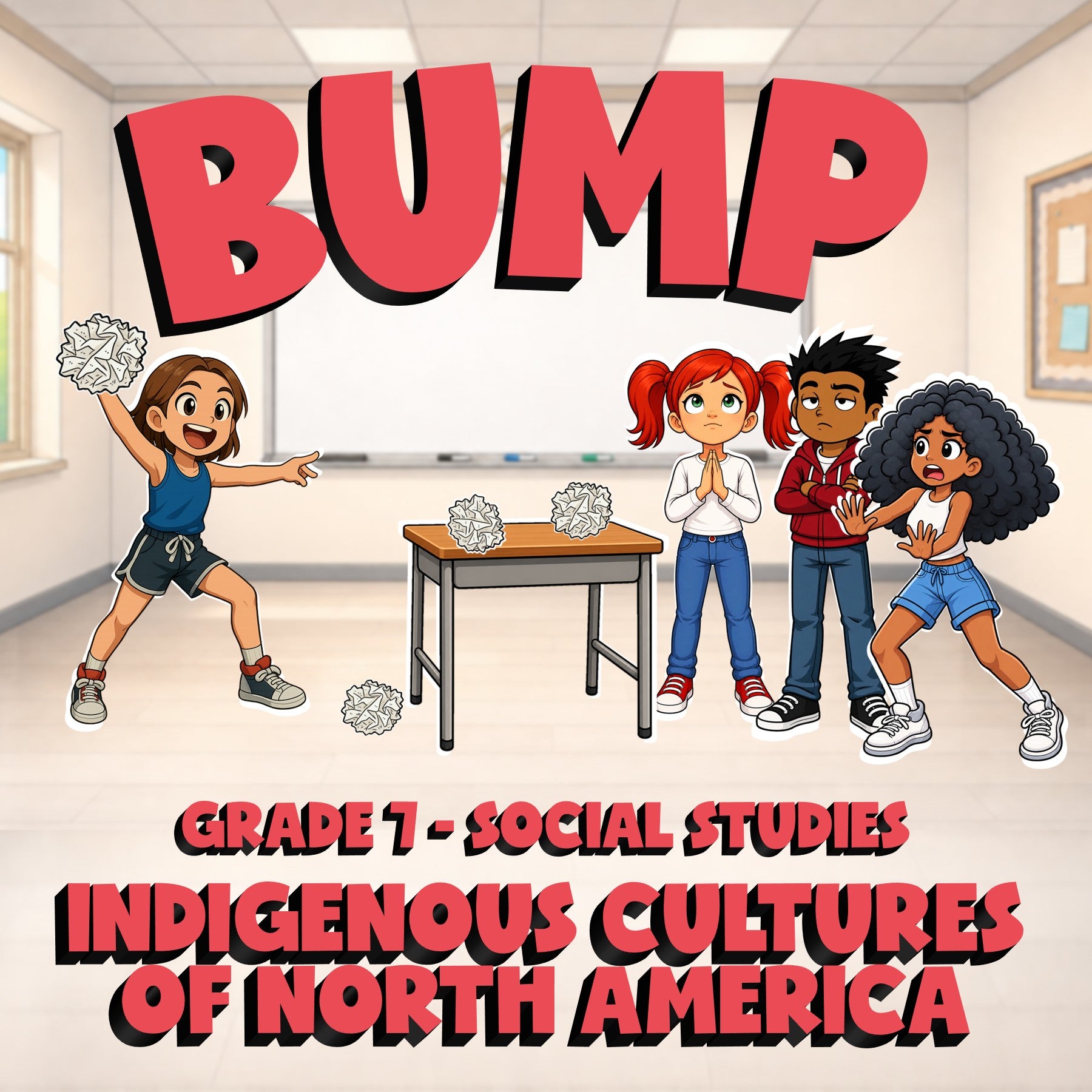 Indigenous Cultures of North America BUMP Socials Game - No Prep Grade 7 Review