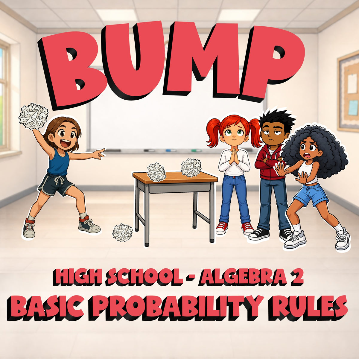 Basic Probability Rules BUMP Math Game - No Prep Algebra 2 Review Activity