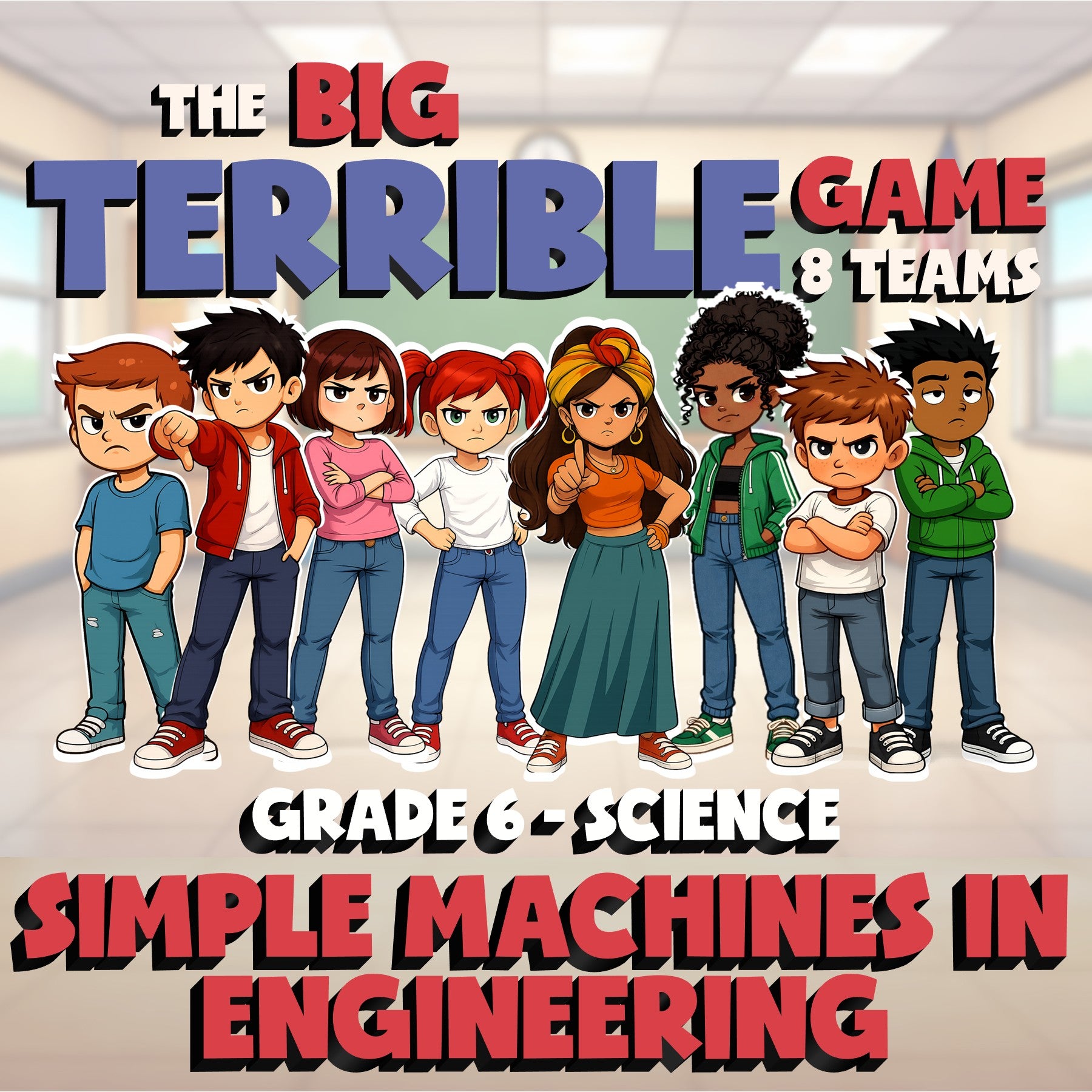 Simple Machines in Engineering BIG TERRIBLE GAME - Grade 6 Science Review