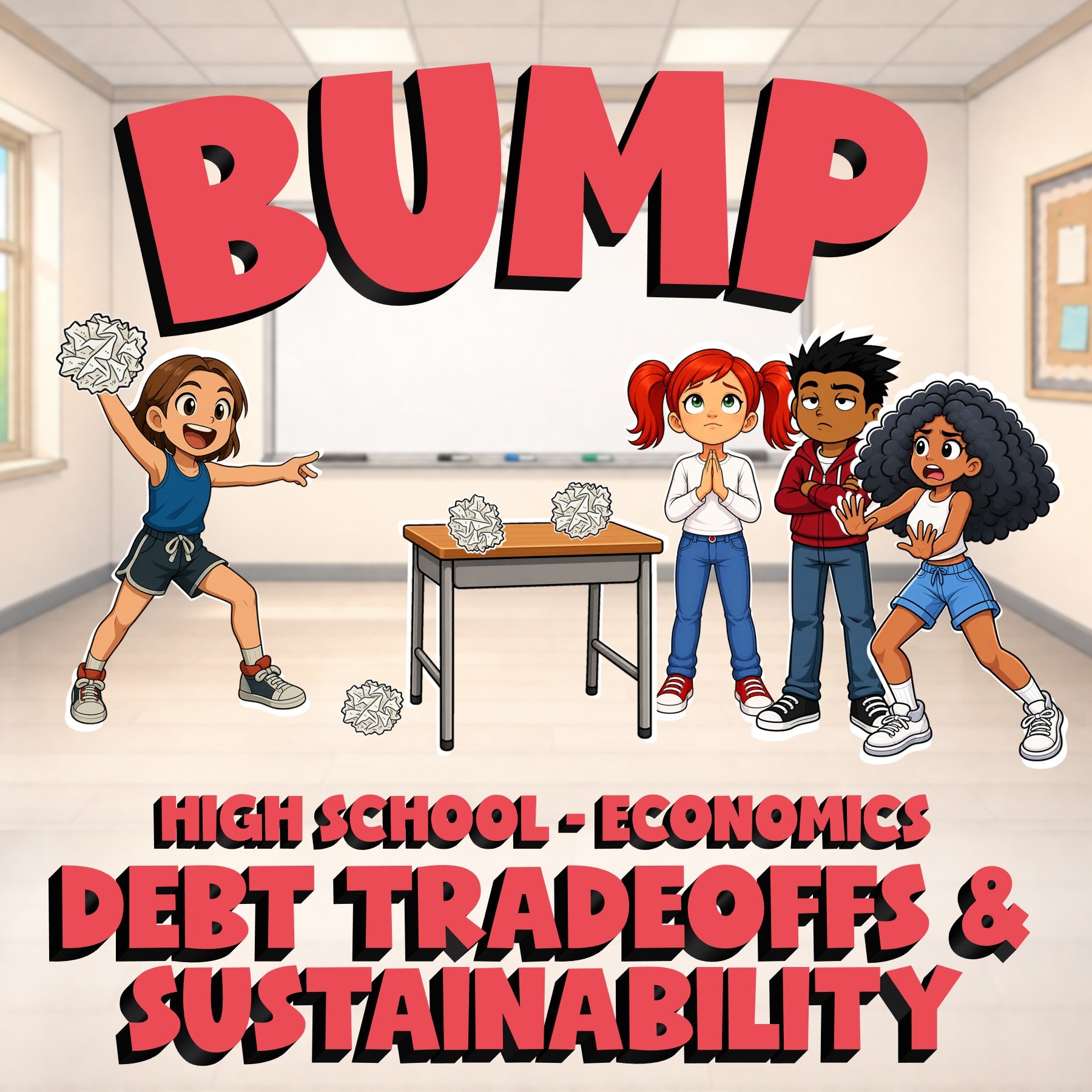 Debt Tradeoffs & Sustainability BUMP Economics Game - No Prep Review Activity
