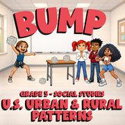 U.S. Urban & Rural Patterns BUMP Socials Game - No Prep Grade 5 Review Activity