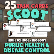 Public Health & Disease Control SCOOT TASK CARDS Science Game - No Prep Biology