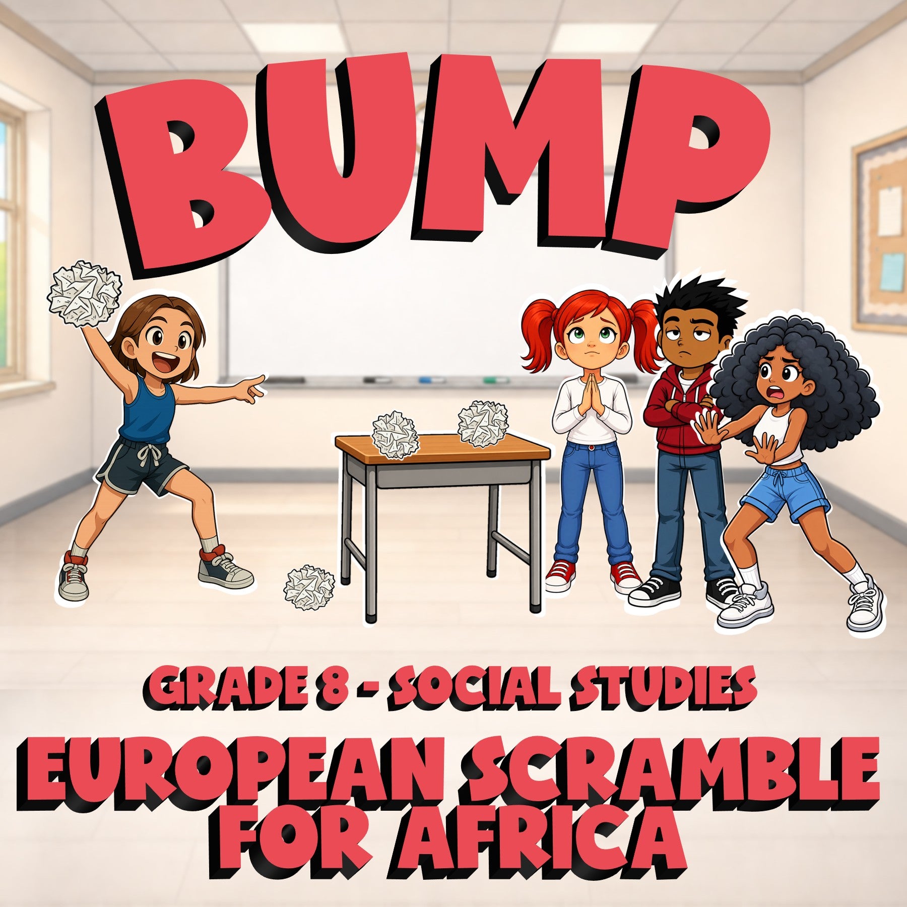 European Scramble for Africa BUMP Socials Game - No Prep Grade 8 Review Activity
