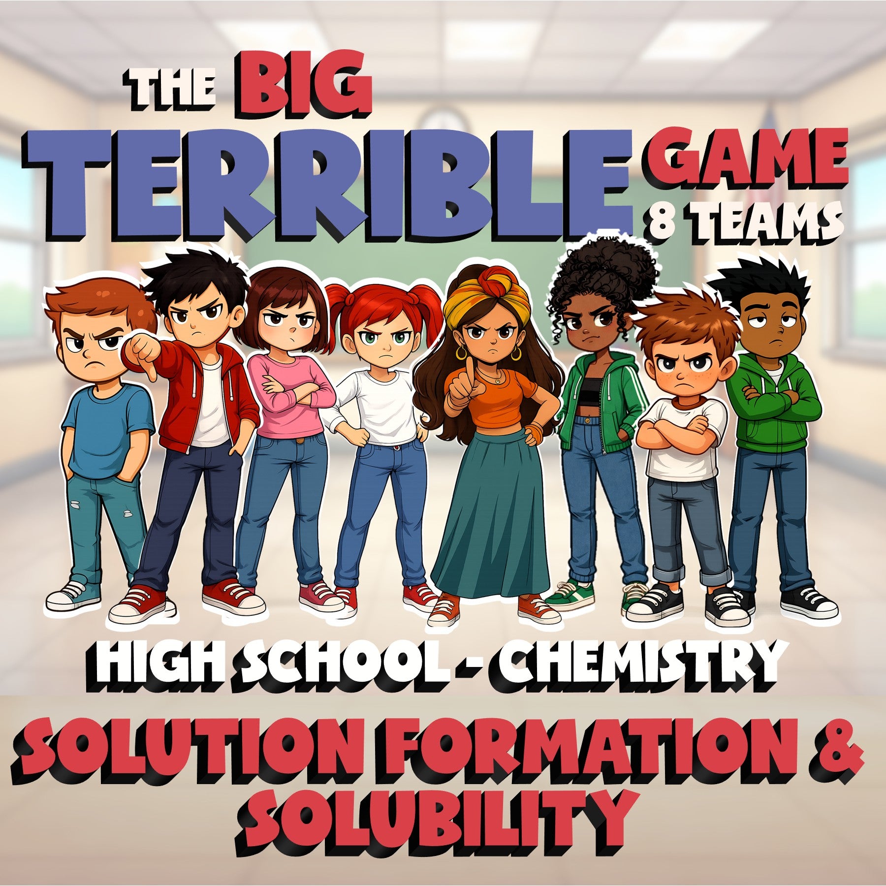 Solution Formation & Solubility BIG TERRIBLE GAME - Chemistry Science Review