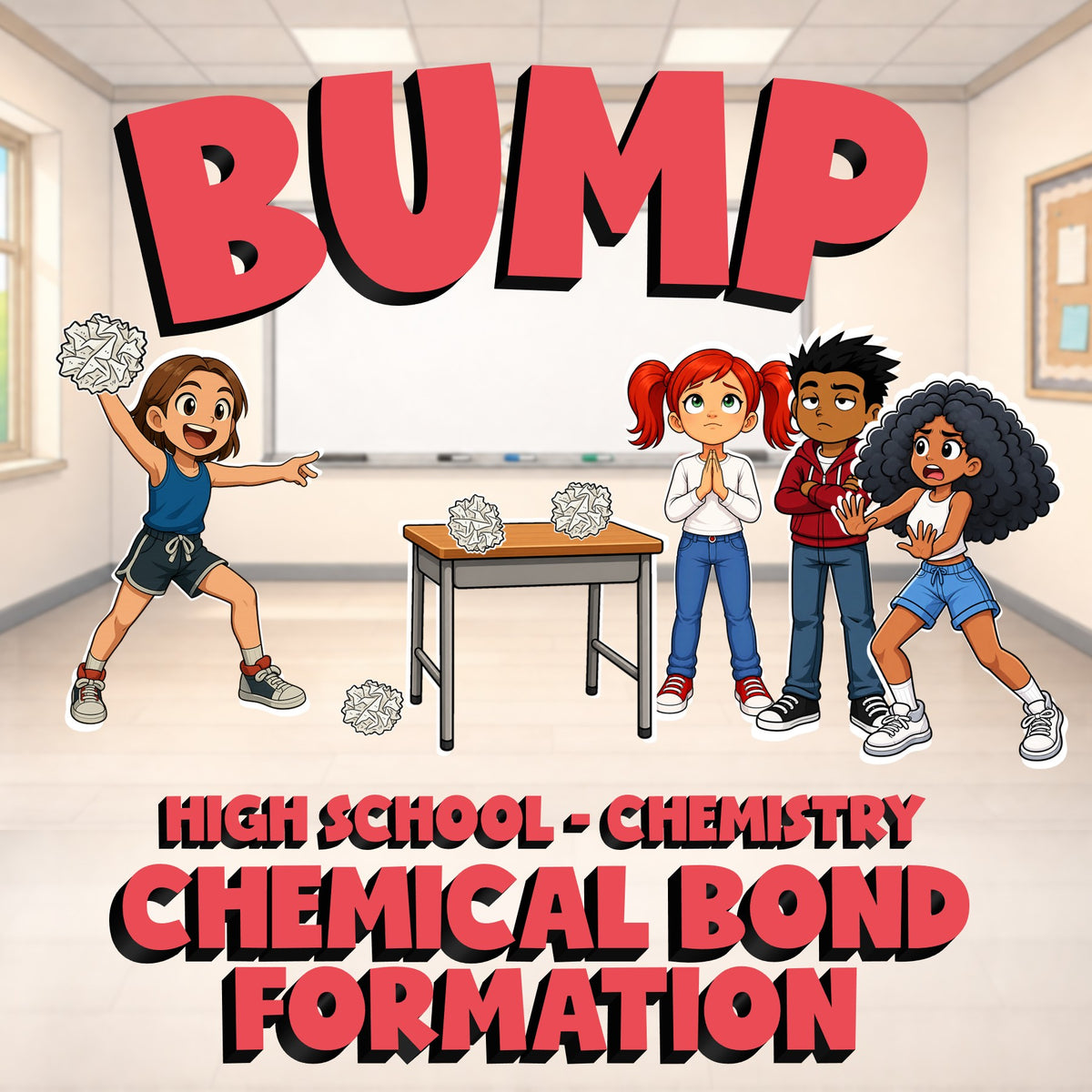 Chemical Bond Formation BUMP Science Game - No Prep Chemistry Review Activity