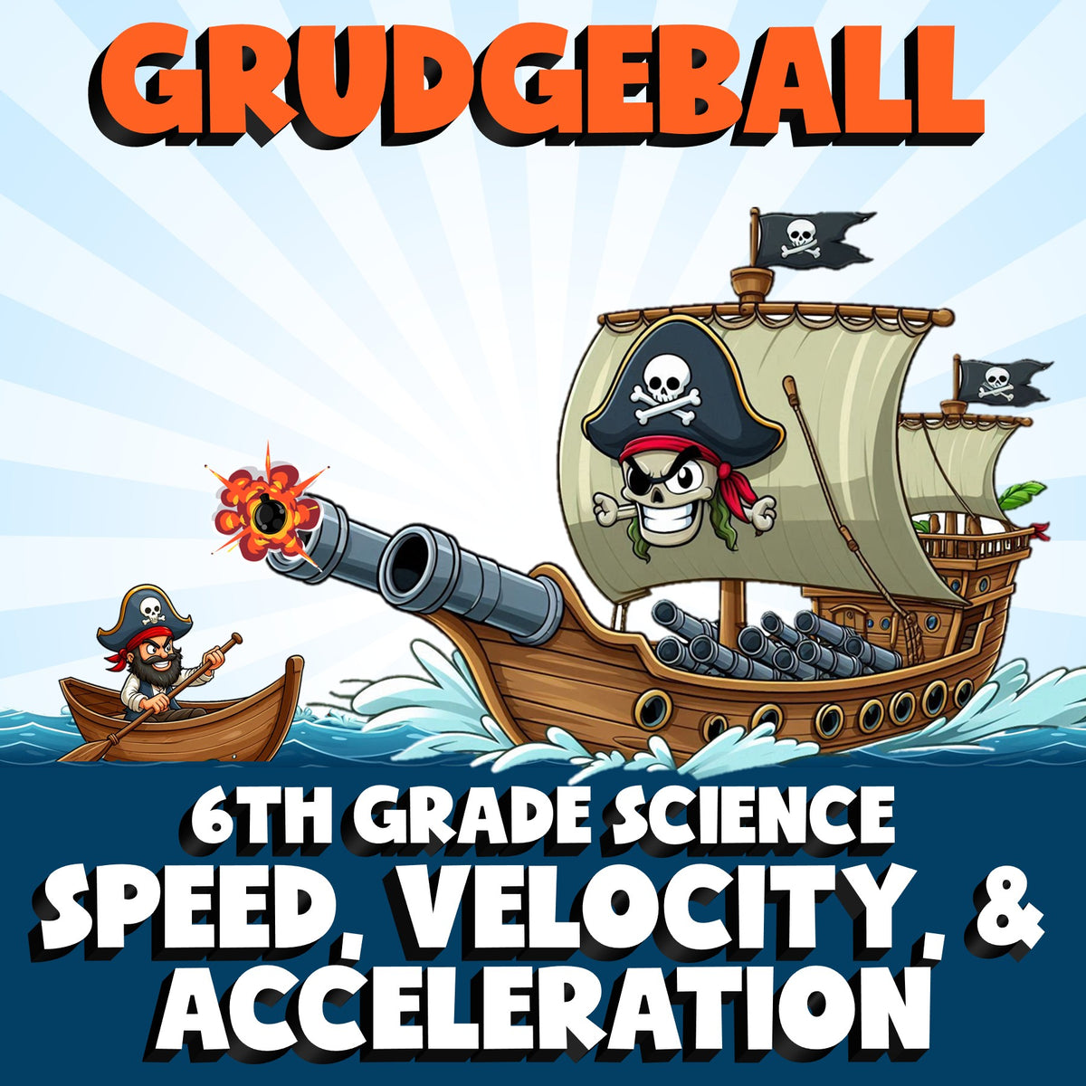 Speed, Velocity, & Acceleration GRUDGEBALL Science Game - No Prep Grade 6 Review