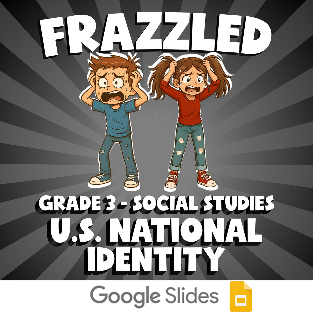 U.S. National Identity FRAZZLED Socials Game - No Prep Grade 3 Review Activity