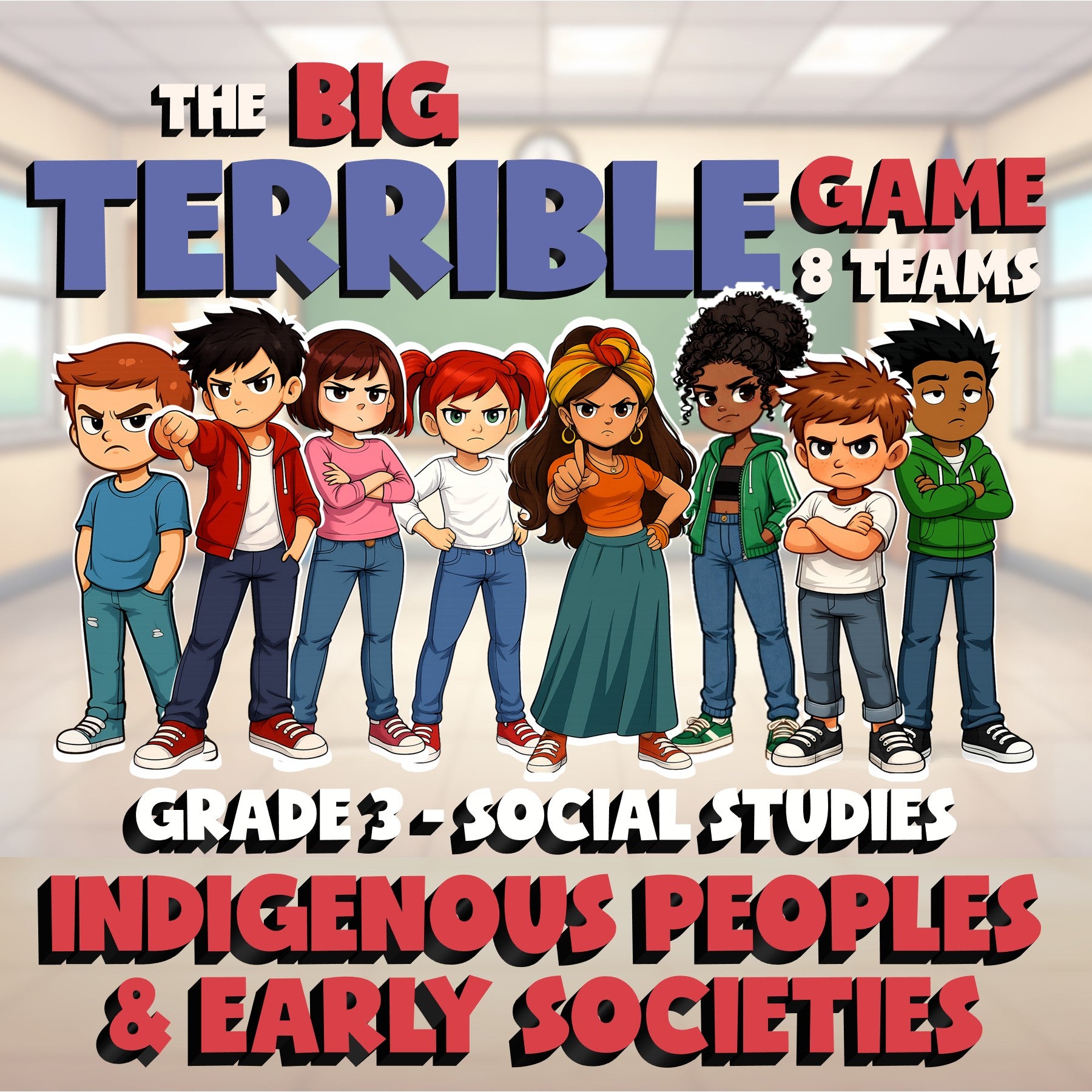 Indigenous Peoples & Early Societies BIG TERRIBLE GAME - Grade 3 Socials Review