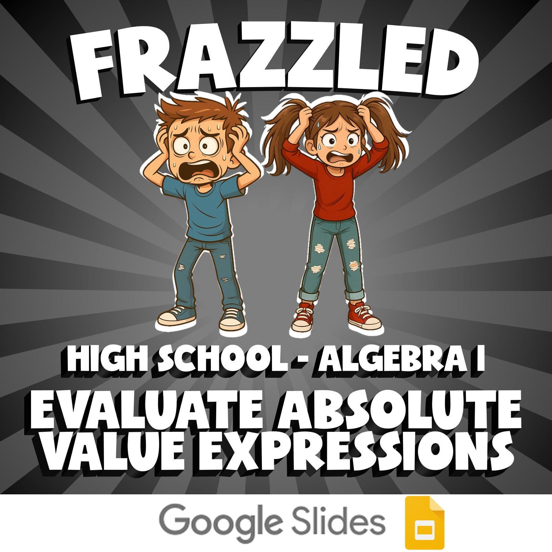 Evaluate Absolute Value Expressions FRAZZLED Math Game - No Prep Algebra 1