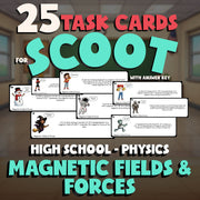 Magnetic Fields & Forces SCOOT TASK CARDS Science Game - No Prep Physics Review