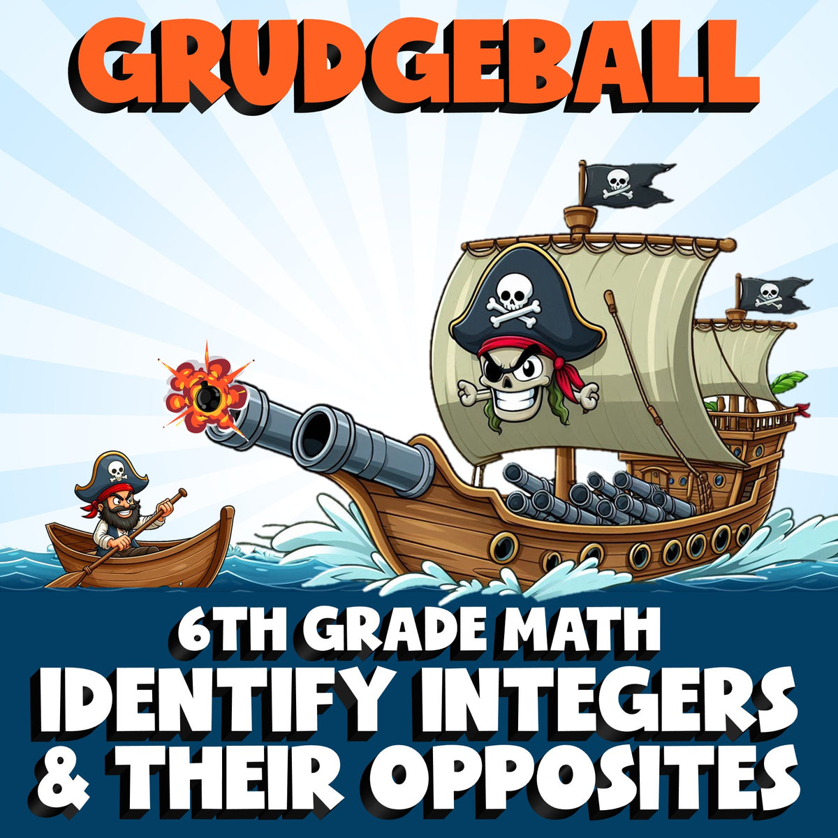 Identify Integers & Their Opposites GRUDGEBALL Math Game - No Prep Grade 6