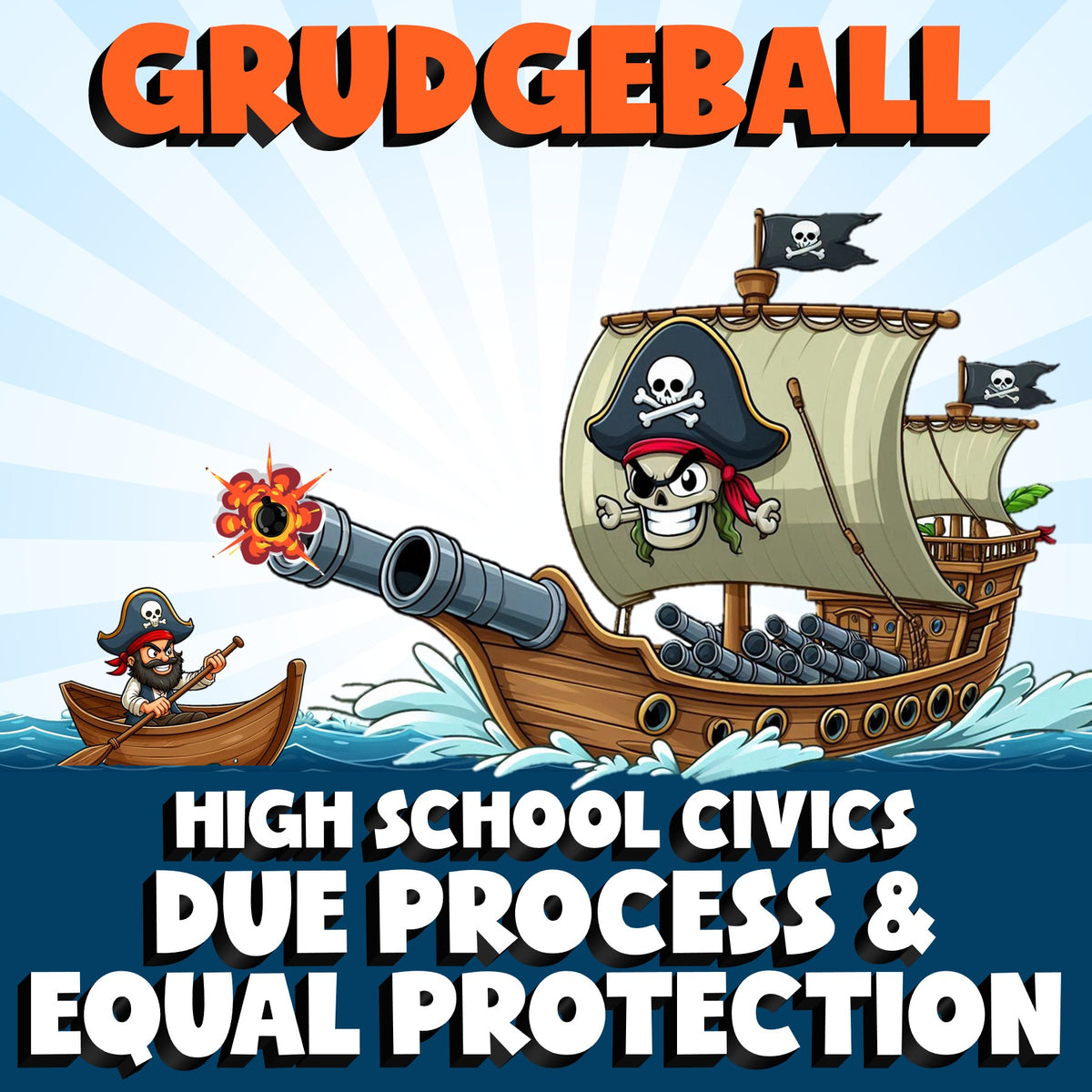 Due Process & Equal Protection GRUDGEBALL Civics Game - No Prep Review Activity