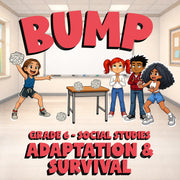 Adaptation & Survival BUMP Socials Game - No Prep Grade 6 Review Activity