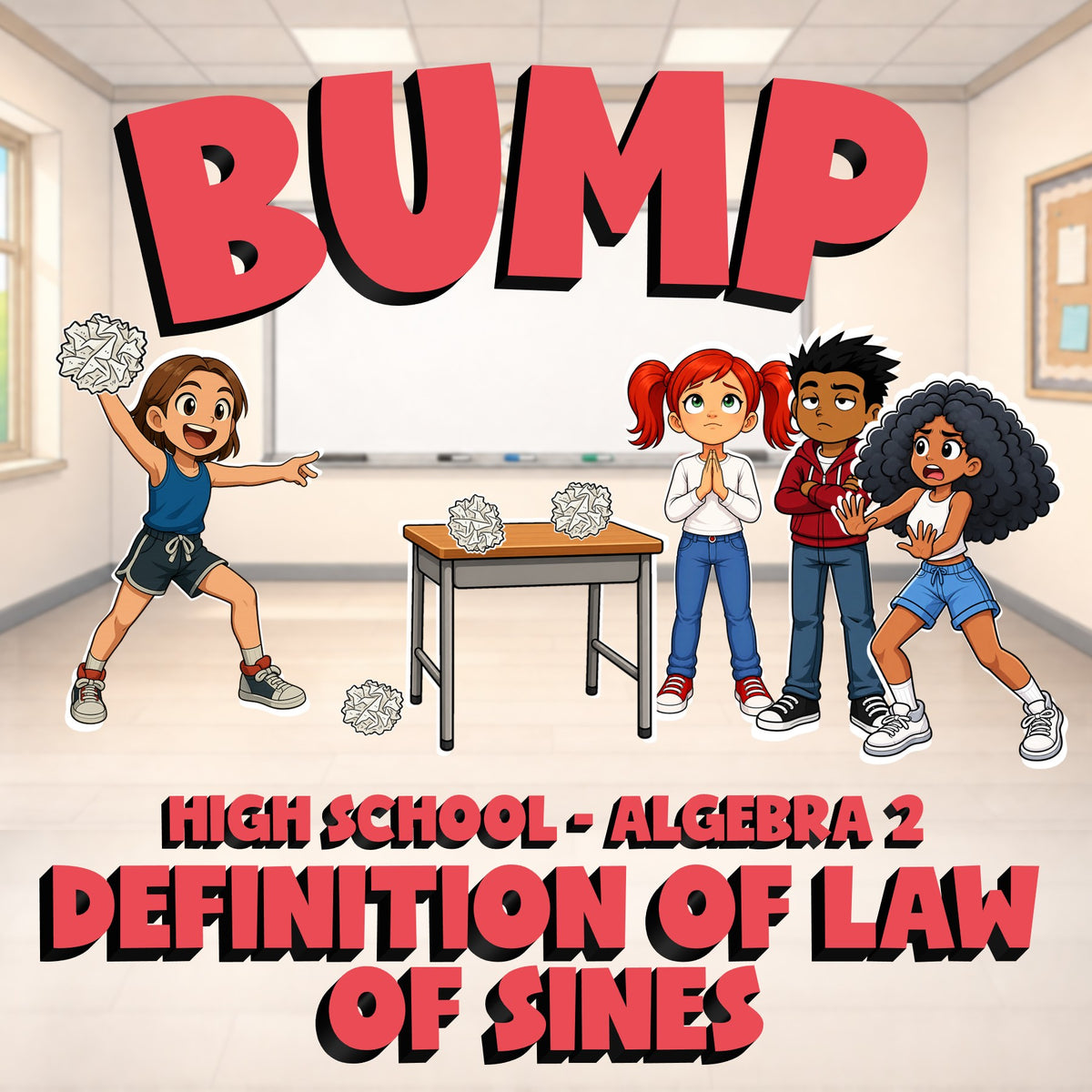 Definition of Law of Sines BUMP Math Game - No Prep Algebra 2 Review Activity